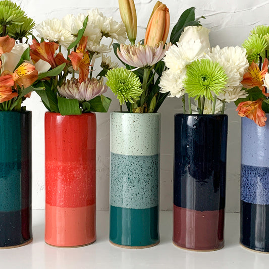 Longer Days Stoneware Bouquet Vase - Available in Assorted Colors