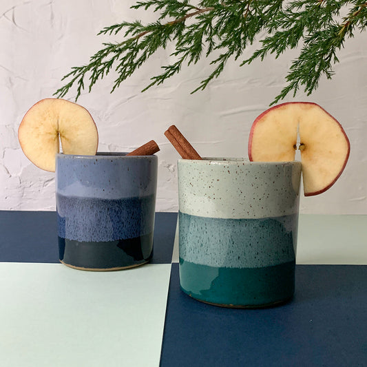 Longer Nights Stoneware Rocks Cups - Available in Assorted Colors