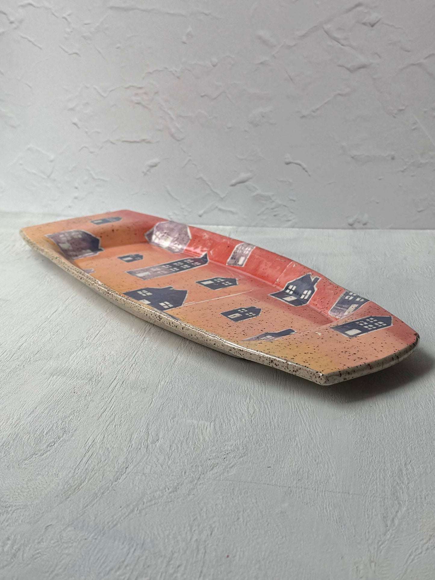 Orange and Purple House Tray
