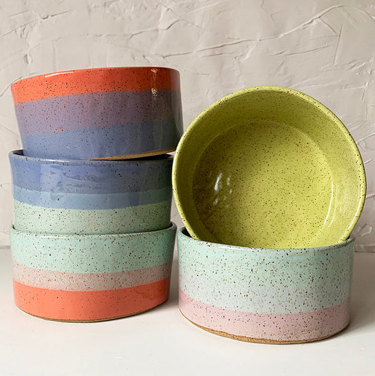 WARPED - Brighter Days Stoneware Medium Bowl - Available in Assorted Colors