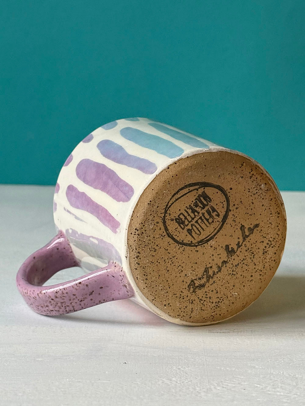 Rainbow Paint Strokes Mug - MADE TO ORDER