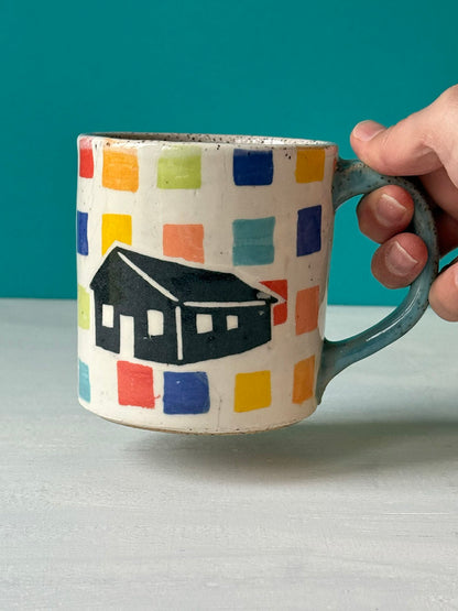 Barn Mug - Colorful Square -MADE TO ORDER