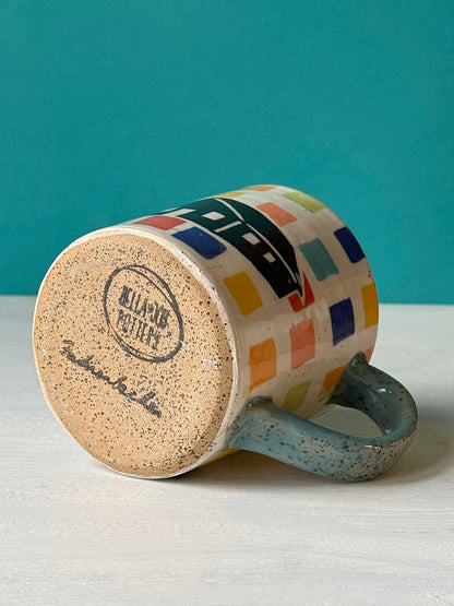Barn Mug - Colorful Square -MADE TO ORDER