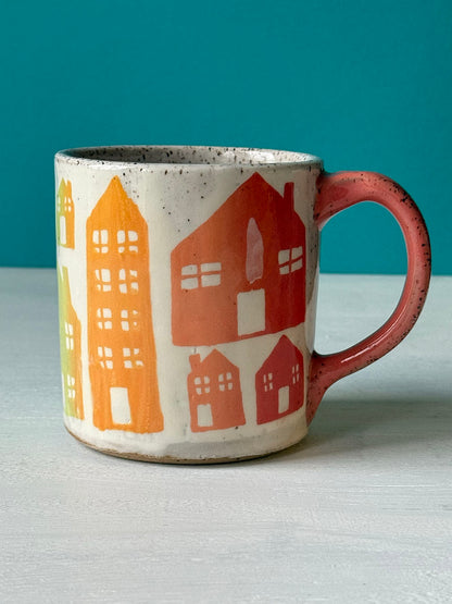 Rainbow Houses Mug - MADE TO ORDER