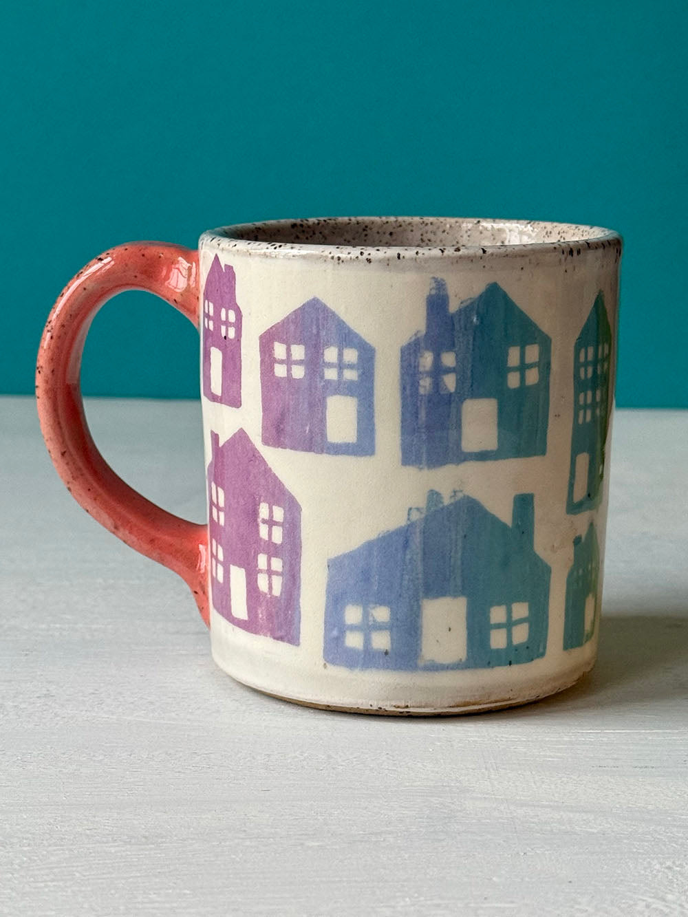 Rainbow Houses Mug - MADE TO ORDER