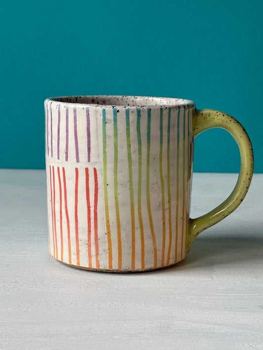 Rainbow Stripes Mug - MADE TO ORDER