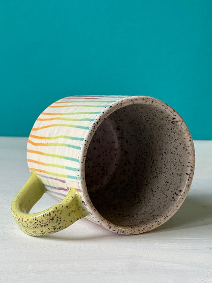Rainbow Stripes Mug - MADE TO ORDER
