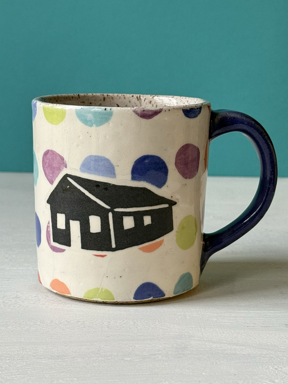 Barn Mug - Colorful Circles - MADE TO ORDER
