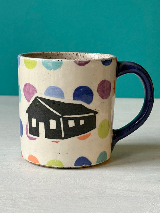 Barn Mug - Colorful Circles - MADE TO ORDER