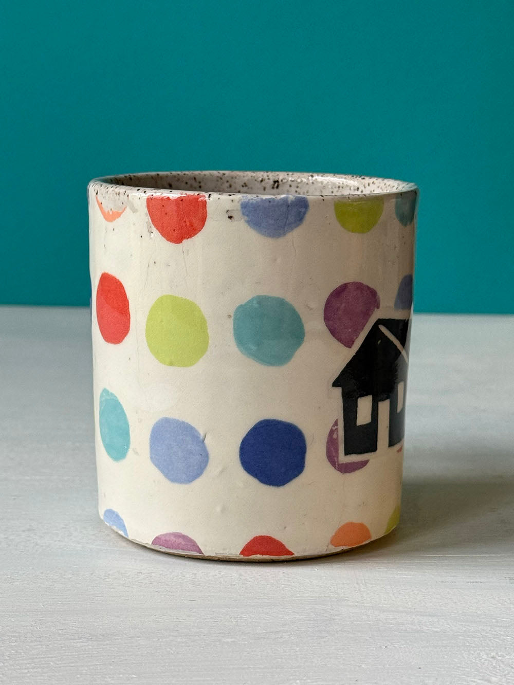 Barn Mug - Colorful Circles - MADE TO ORDER