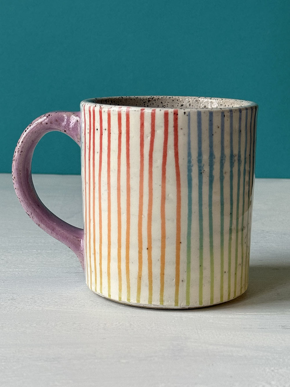 Barn Mug - Colorful Lines - MADE TO ORDER