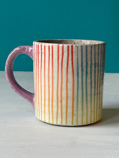 Barn Mug - Colorful Lines - MADE TO ORDER