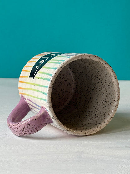 Barn Mug - Colorful Lines - MADE TO ORDER