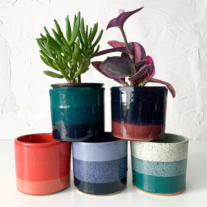 WHOLESALE Longer Nights Small Stoneware Planter - Available in Assorted Colors