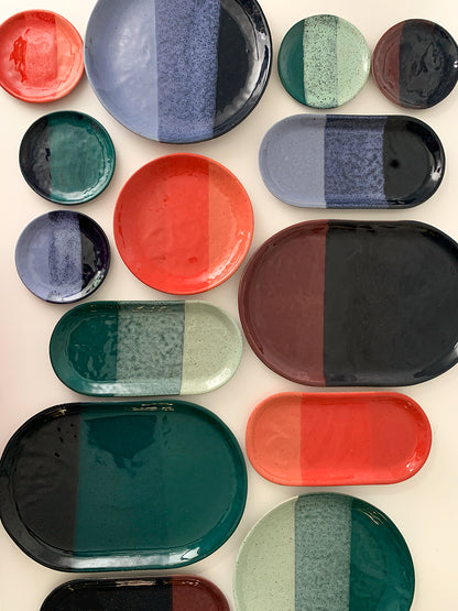 WHOLESALE Longer Nights Small Oval Stoneware Platter - Available in Assorted Colors