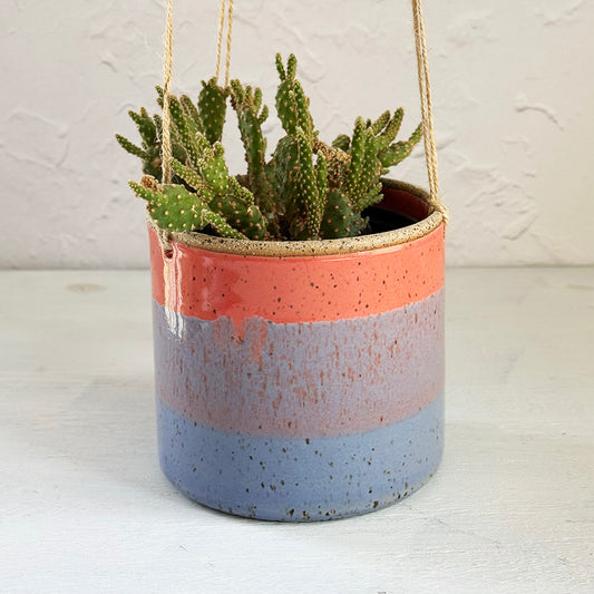 Brighter Days Hanging Stoneware Planter - Small Glaze Defect
