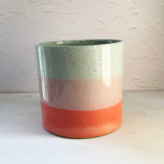 Brighter Days Medium Planter (or Utensil Holder) - Glaze Defect