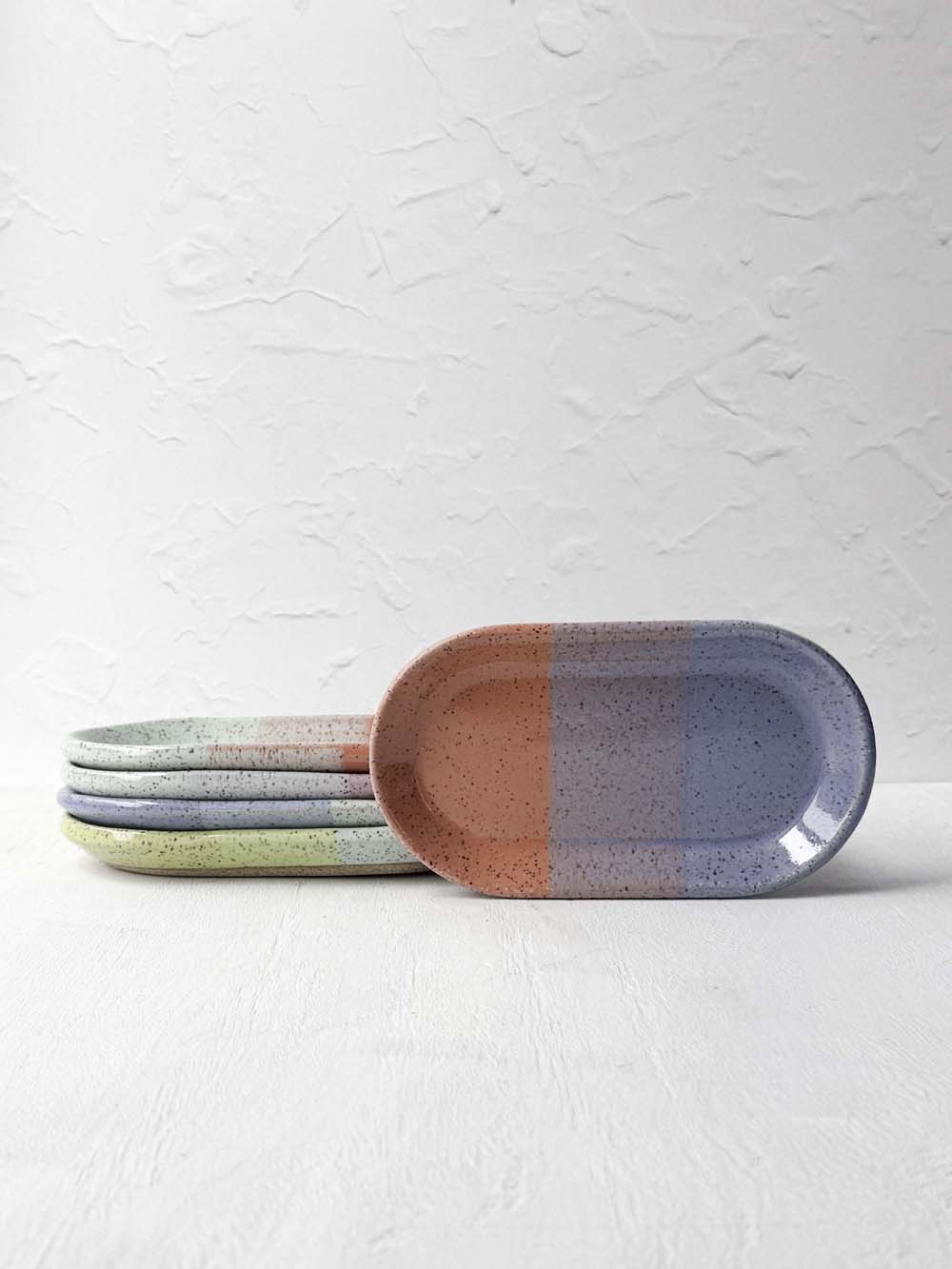 Brighter Days Small Oval Stoneware Tray