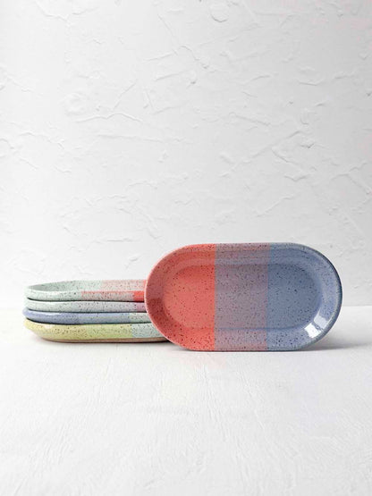 Brighter Days Small Oval Stoneware Tray