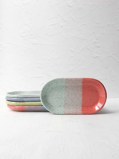Brighter Days Small Oval Stoneware Tray