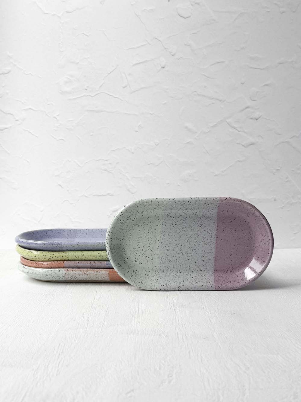 Brighter Days Small Oval Stoneware Tray
