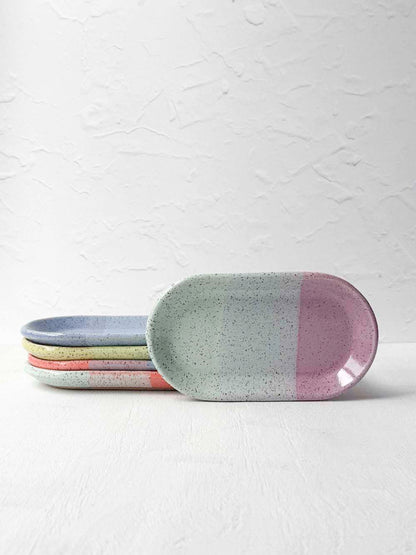 Brighter Days Small Oval Stoneware Tray