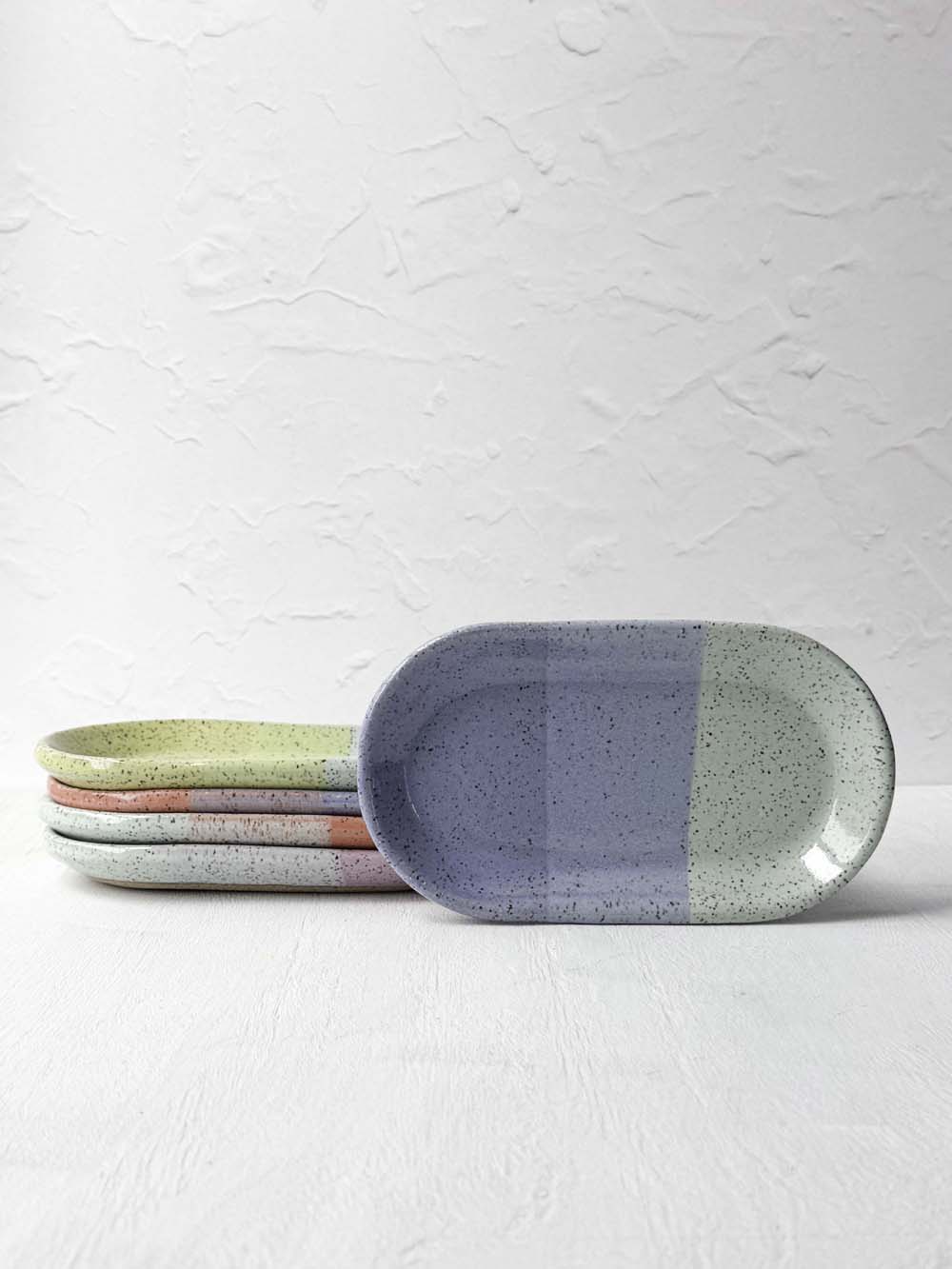Brighter Days Small Oval Stoneware Tray