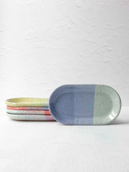 Brighter Days Small Oval Stoneware Tray