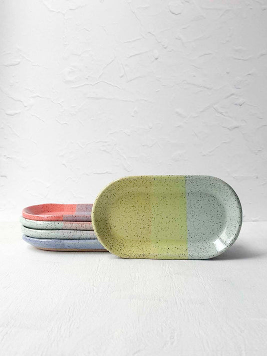 Brighter Days Small Oval Stoneware Tray