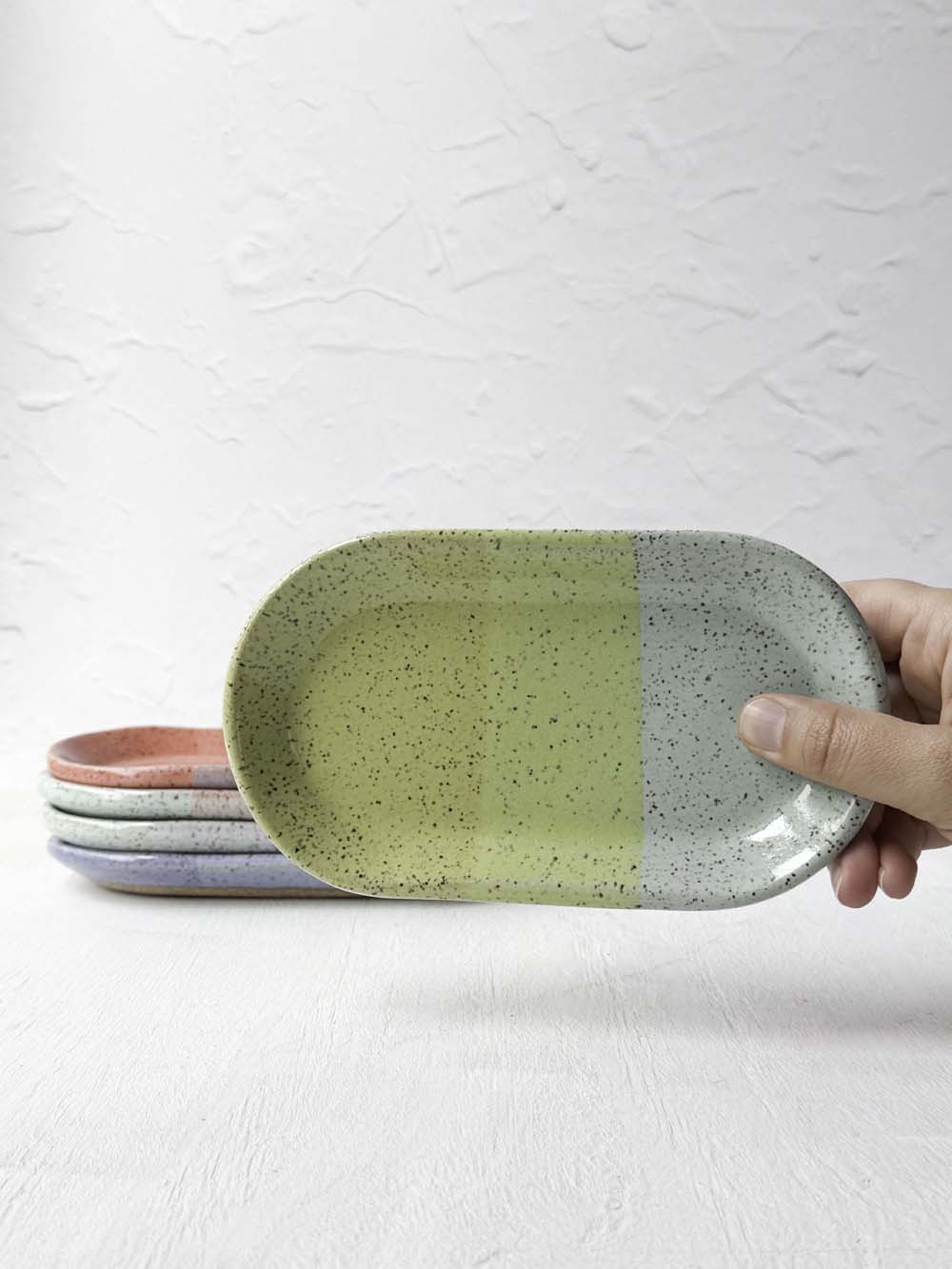 Brighter Days Small Oval Stoneware Tray