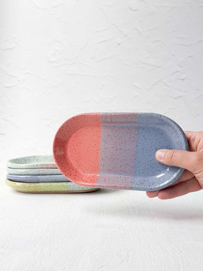 Brighter Days Small Oval Stoneware Tray
