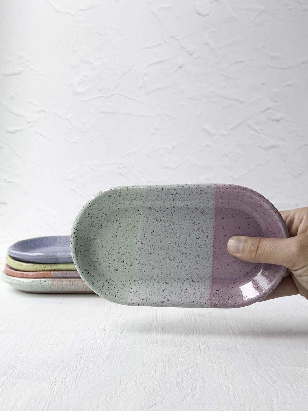 Brighter Days Small Oval Stoneware Tray