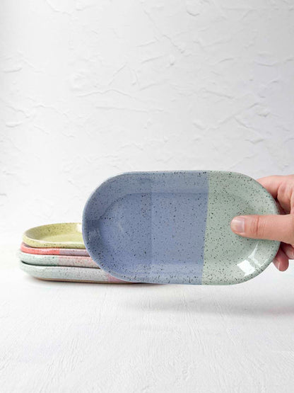 Brighter Days Small Oval Stoneware Tray