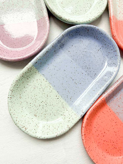 Brighter Days Small Oval Stoneware Tray