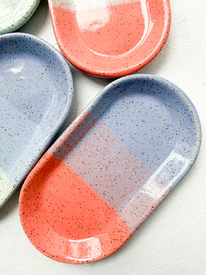 Brighter Days Small Oval Stoneware Tray
