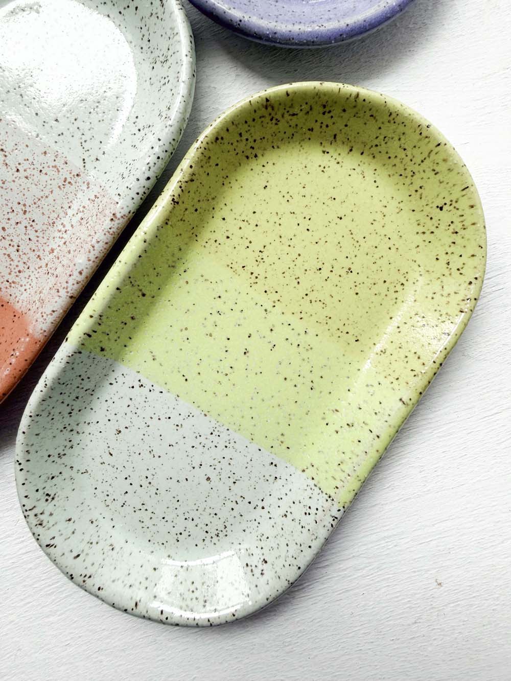 Brighter Days Small Oval Stoneware Tray