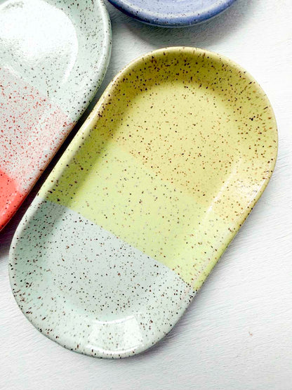 Brighter Days Small Oval Stoneware Tray