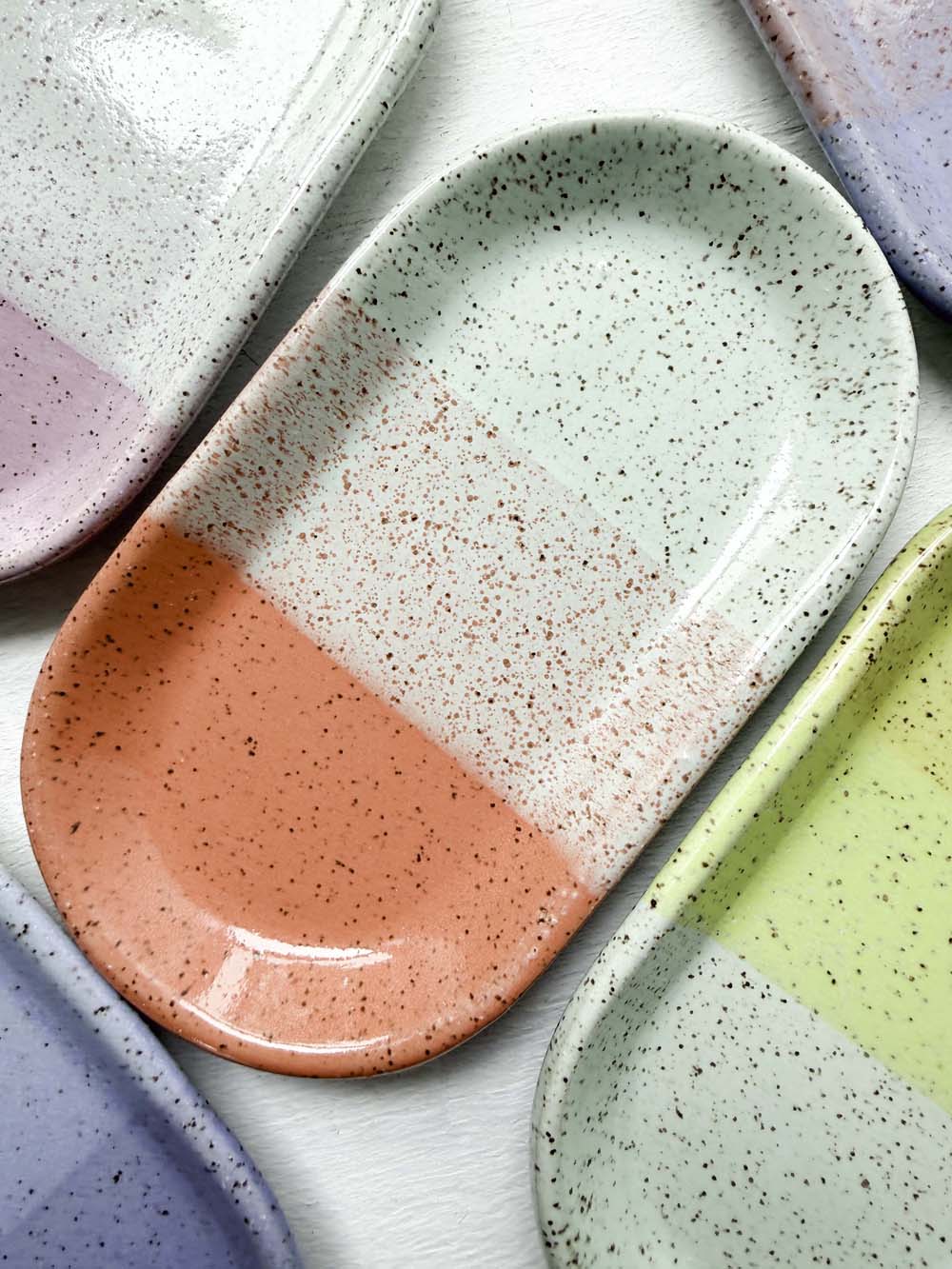 Brighter Days Small Oval Stoneware Tray