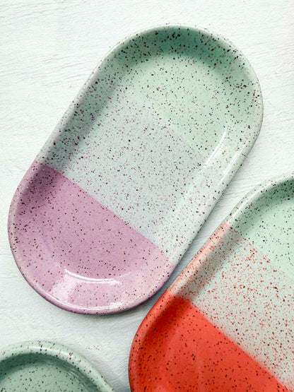 Brighter Days Small Oval Stoneware Tray