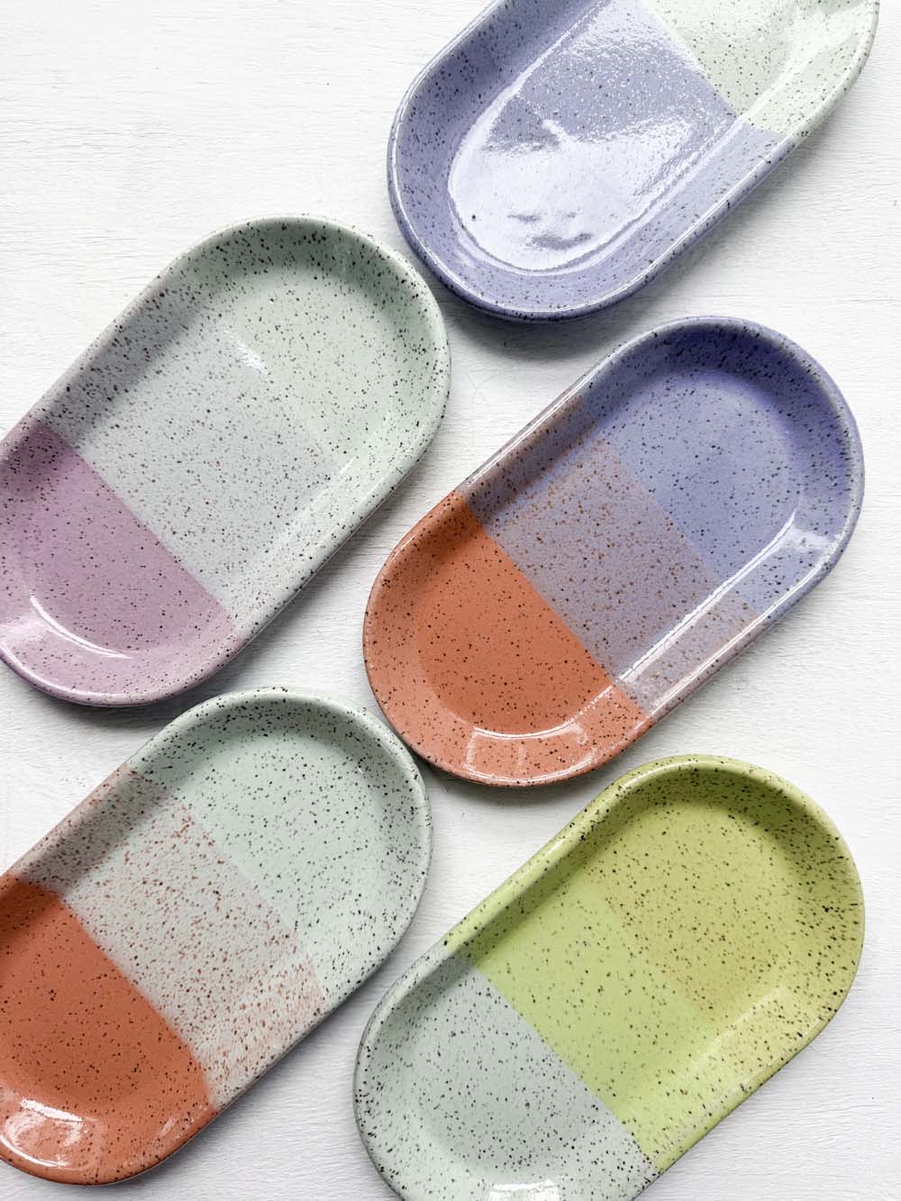 Brighter Days Small Oval Stoneware Tray