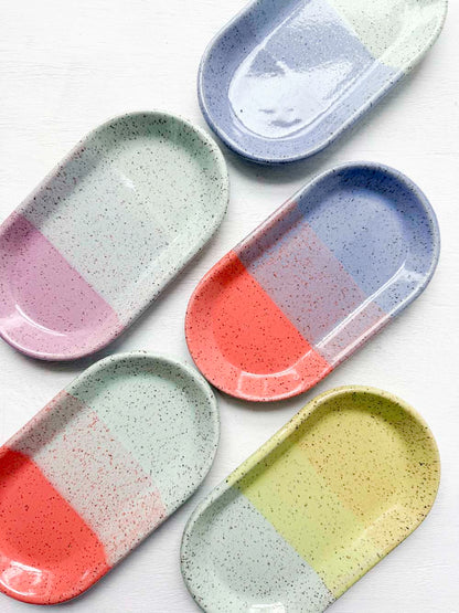 Brighter Days Small Oval Stoneware Tray