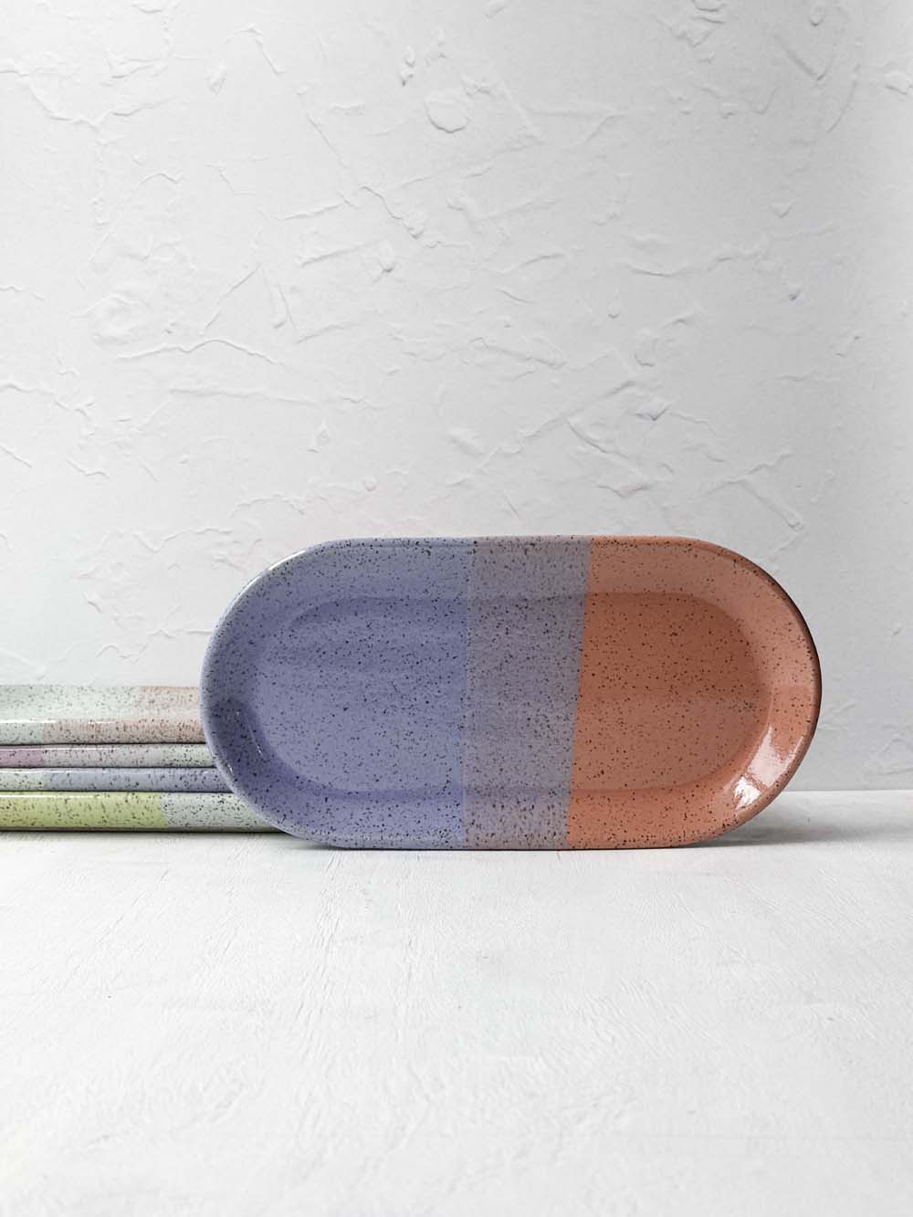 Brighter Days Medium Oval Stoneware Tray