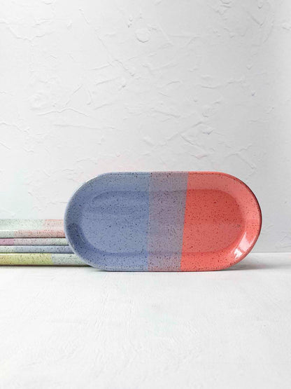 Brighter Days Medium Oval Stoneware Tray