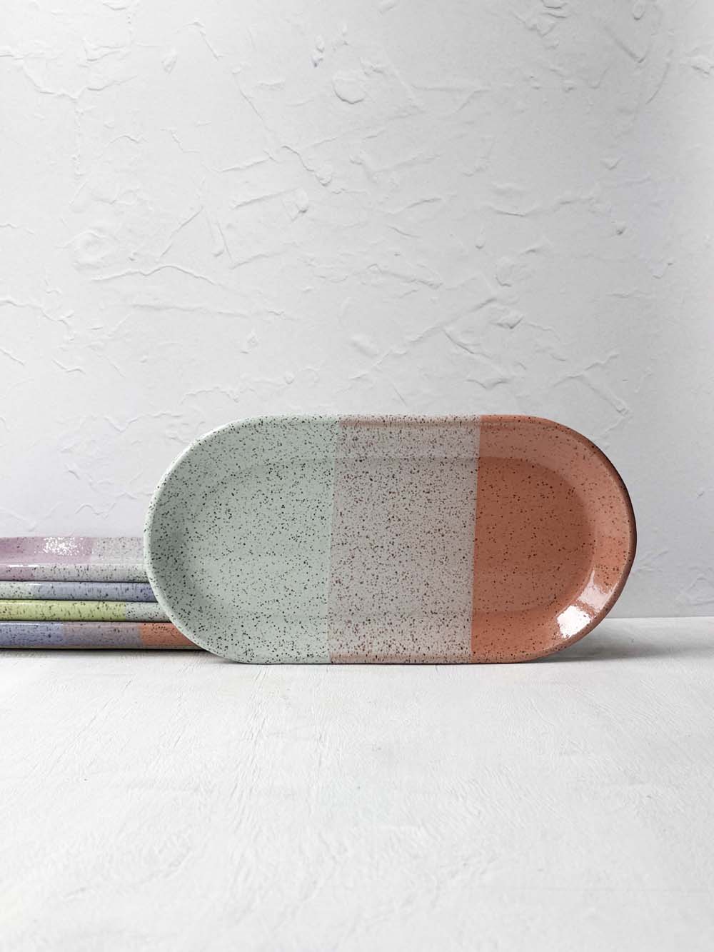 Brighter Days Medium Oval Stoneware Tray