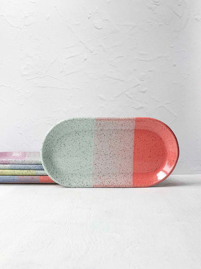 Brighter Days Medium Oval Stoneware Tray
