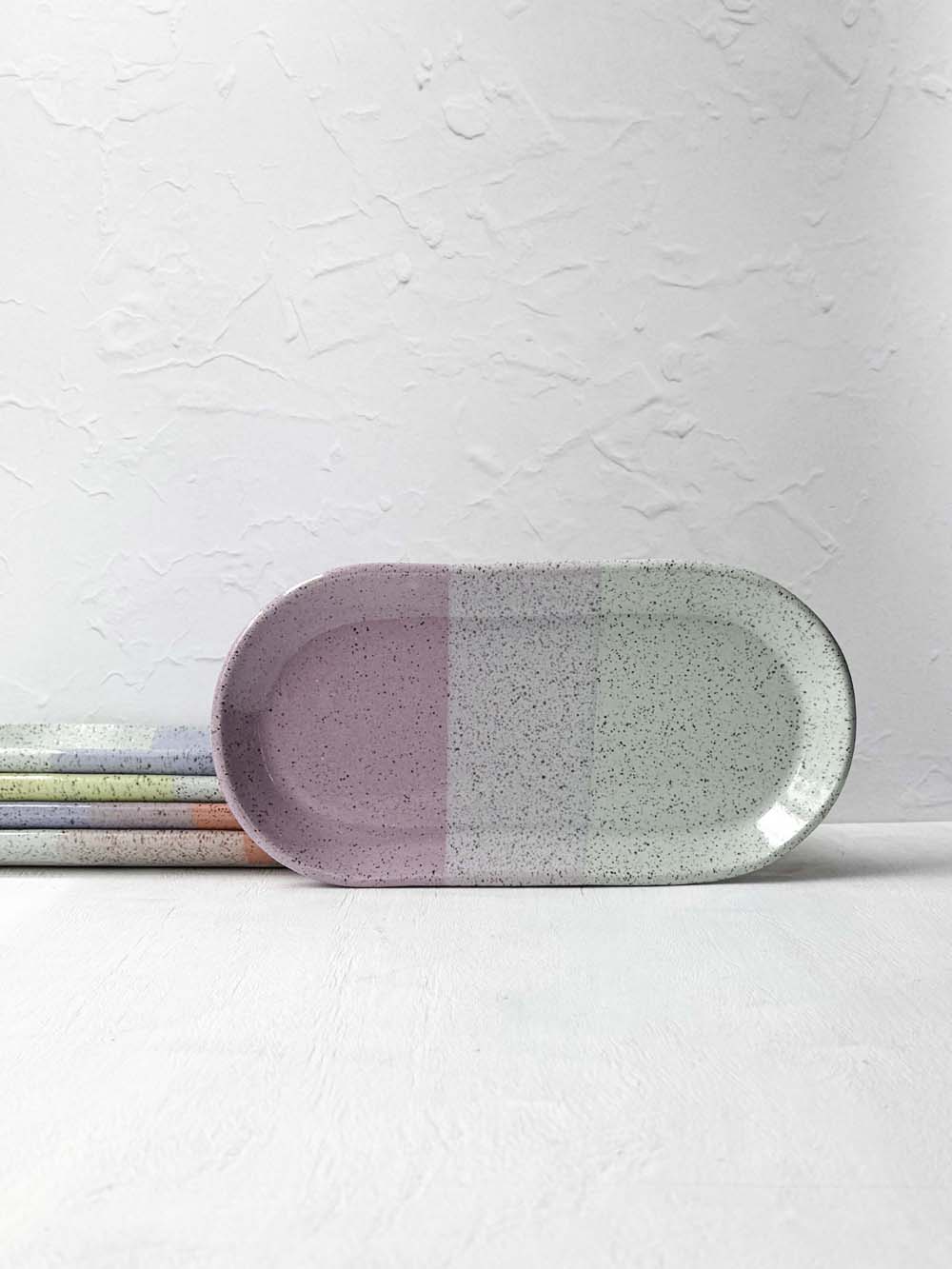 Brighter Days Medium Oval Stoneware Tray