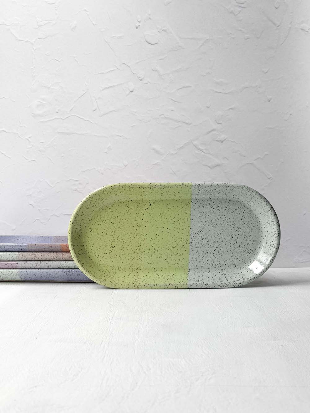 Brighter Days Medium Oval Stoneware Tray