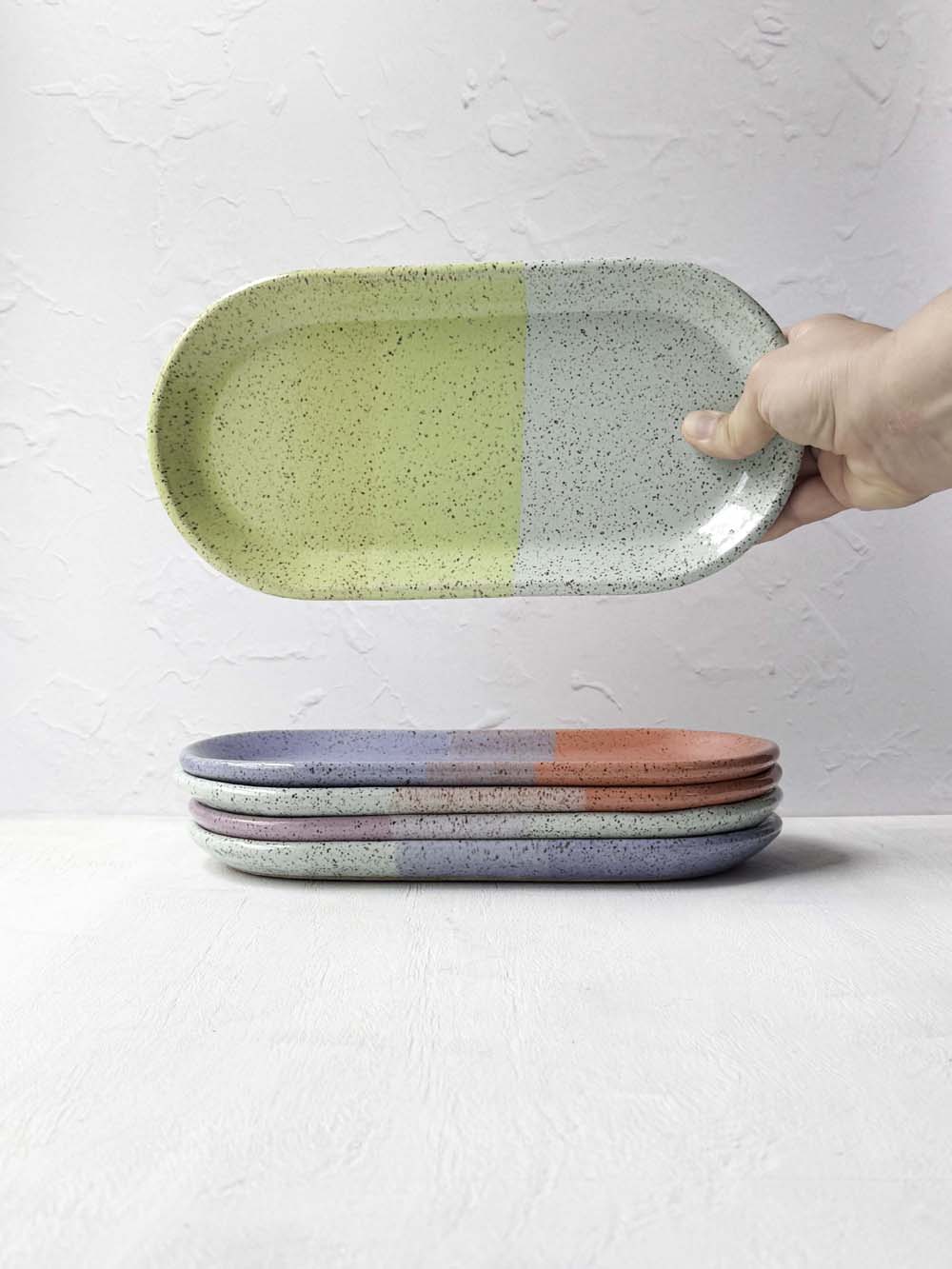 Brighter Days Medium Oval Stoneware Tray
