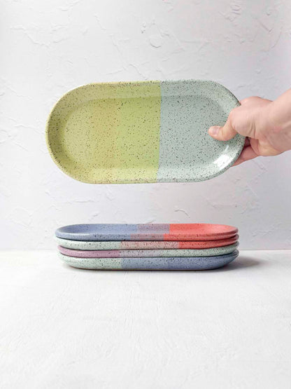 Brighter Days Medium Oval Stoneware Tray