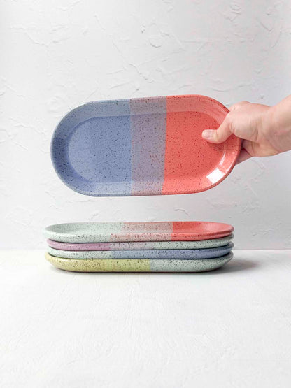 Brighter Days Medium Oval Stoneware Tray